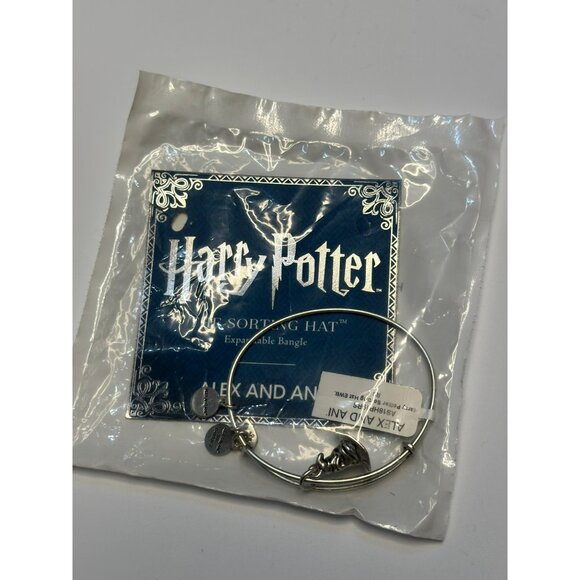 NEW Harry Potter Sorting Hat Expandable Bangle By Alex And Ani Silver Tone - Picture 2 of 5